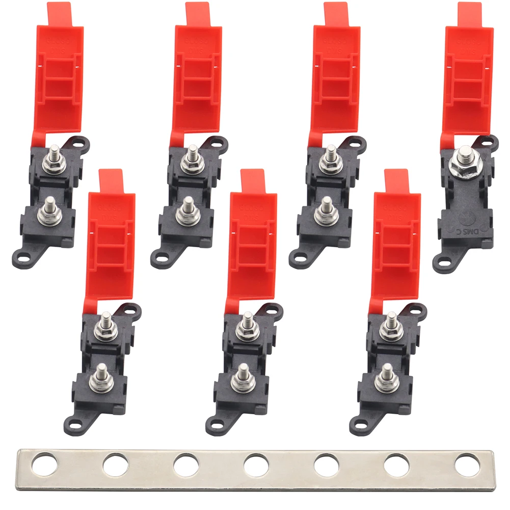 3/4/5/6 Way Multi-Pole Fuse Block 200A Bolt On Fuse Type Power Distribution Marine SUV BDFS MIDI Fuse Holder for Car Truck RV