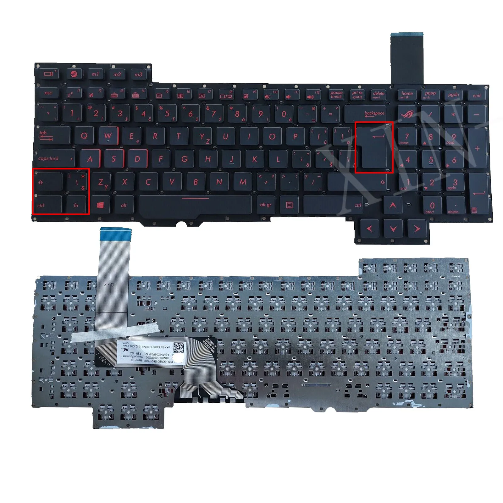 Португальская Клавиатура для ноутбука Asus G751J G751JY G751JT без подсветки