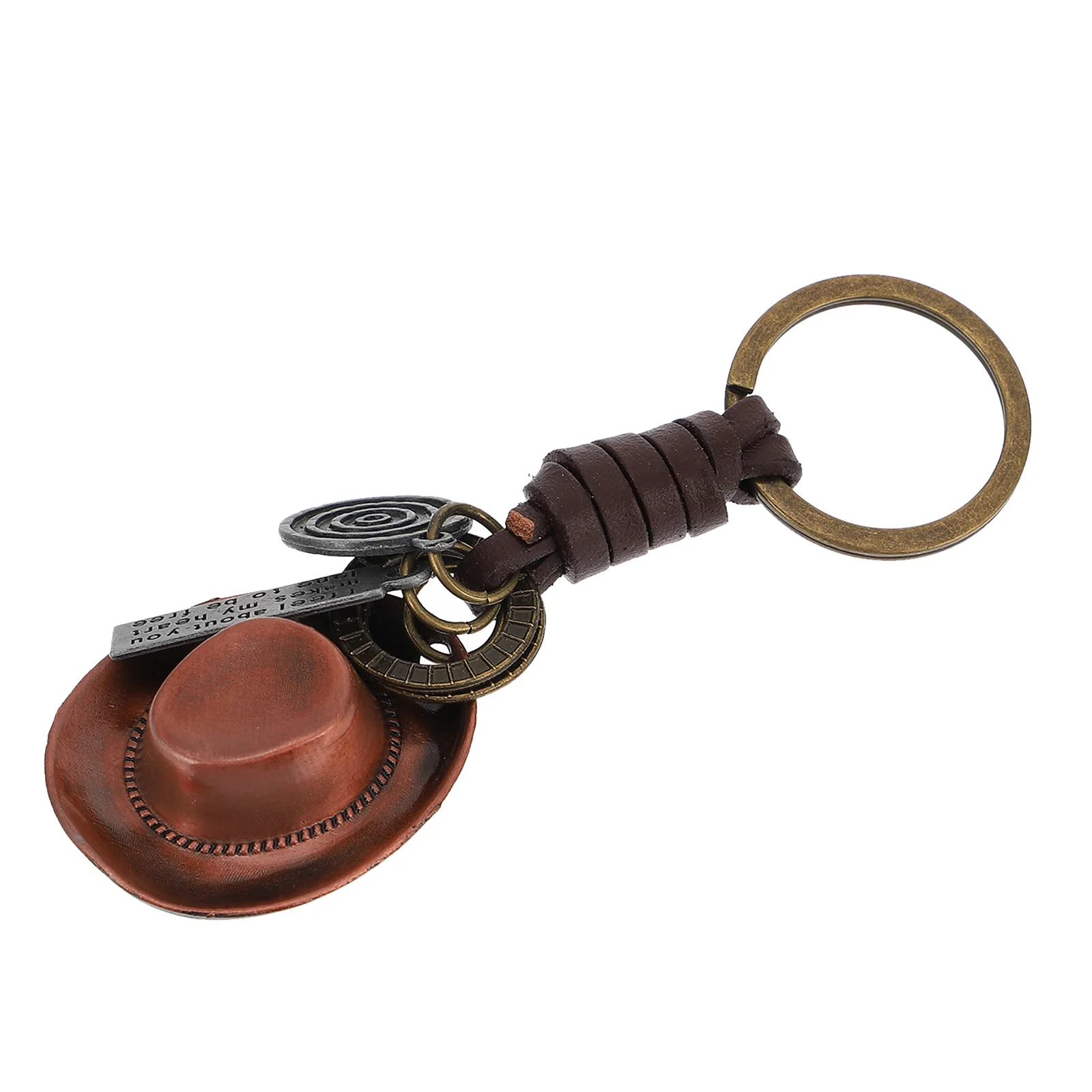 

Hat Keychain Brown Key Ring Keychain Pendant Keychain Charm for Car Key Accessories Handbag Accessories