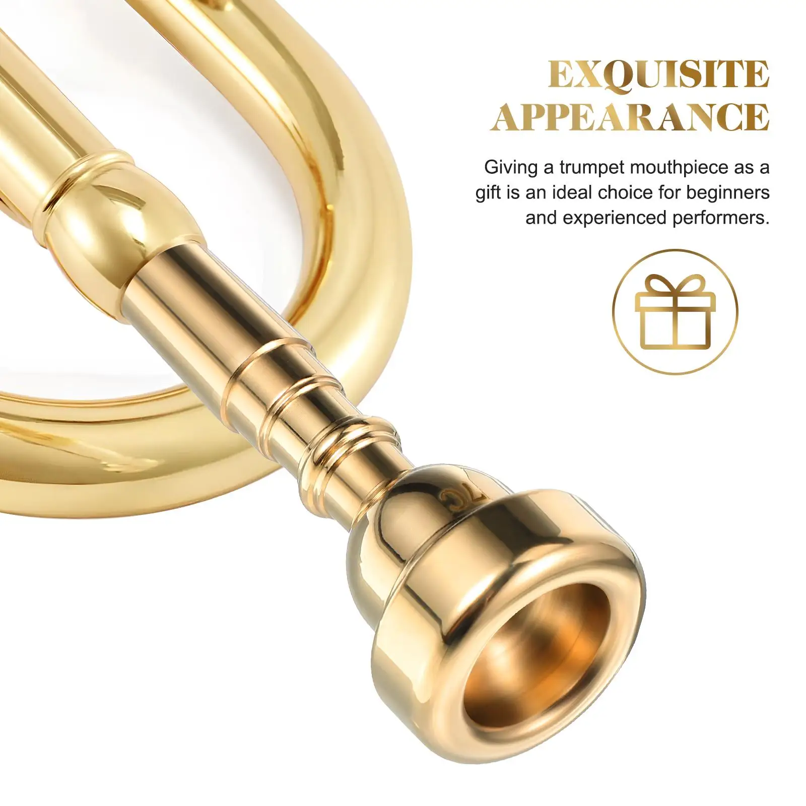 Golden Mouthpiece Trumpet Accessories Replacement Part For Small Horns Brass Instrument Tool Metal Mouthpieces Trumpet