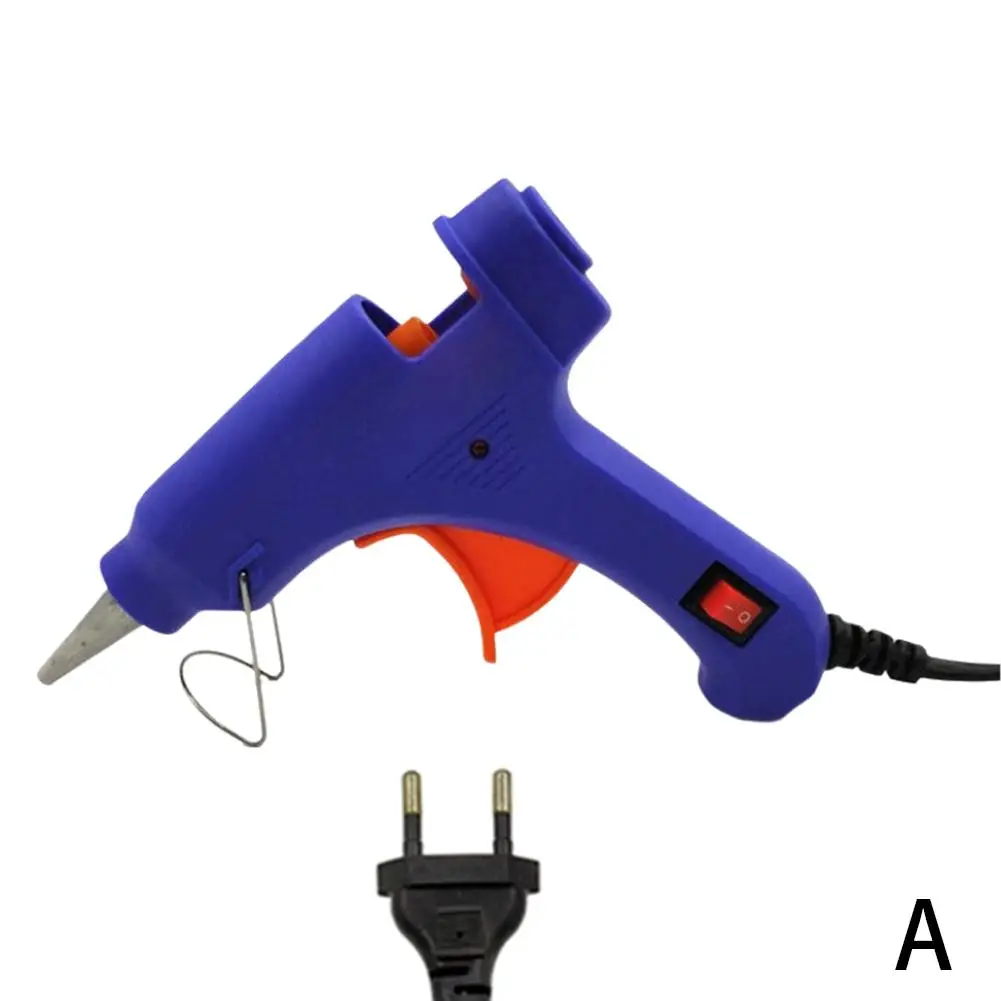 20W Hot Melt Glue Gun DIY Mini Household Industrial Glue Electric Repair Sticks Tool Use 7mm Heat EU Thermo Guns Temperatur V1H7