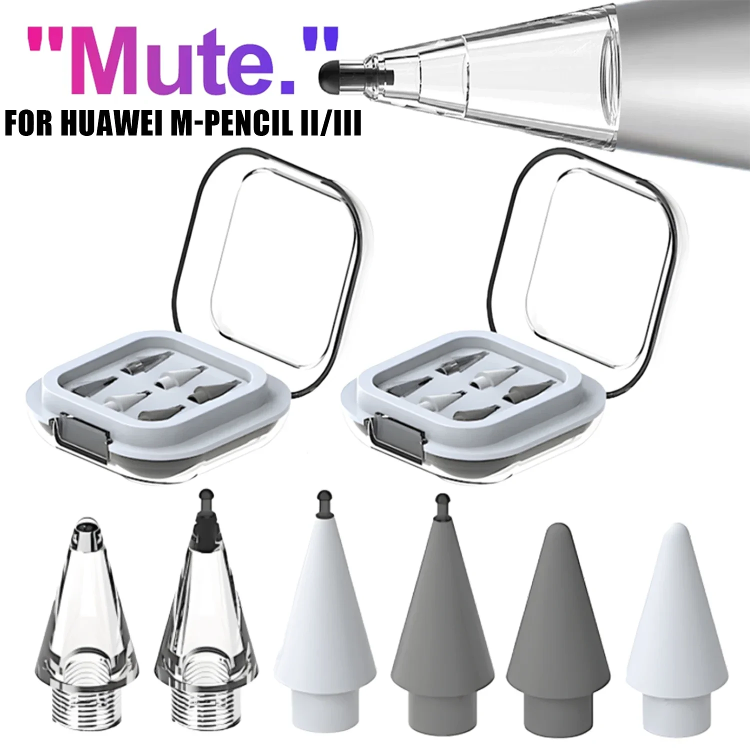 1-6 Stück Ersatzspitzen für Huawei M-Pencil 2/3 Generation, Nickel-beschichtete Legierungsspitze für M-Pencil 2/3 Zubehör – Detail 1