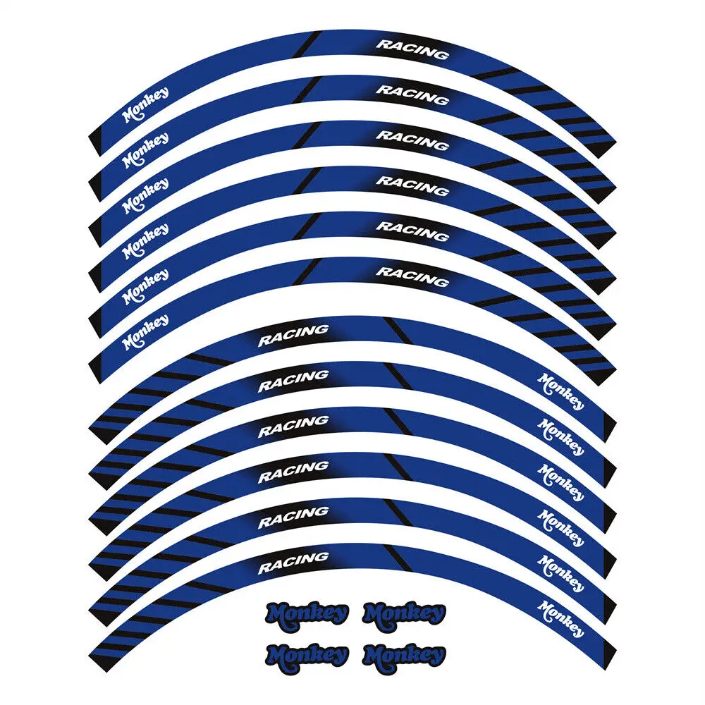 For Honda Monkey 125  Z125 M ABS 2019 2020 2021 2022 2023 2024 Accessories Stickers Wheel Hub Decals Rim Reflective Stripe Set