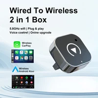 Adaptateur CarPlay sans fil 2026 2-en-1 : Dongle filaire vers sans fil pour Apple et Android Auto, Plug and Play, Accessoire universel pour voiture 5