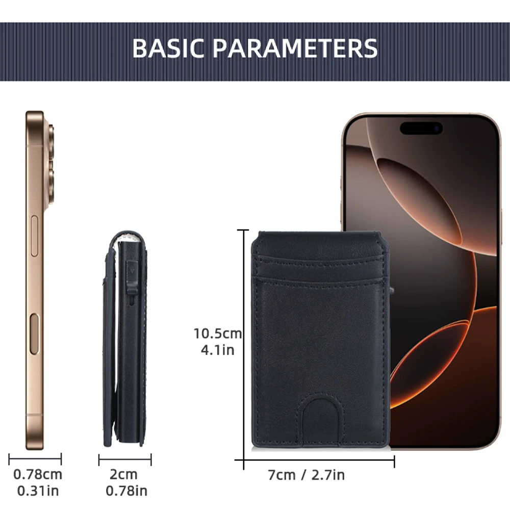 Baellerry Men's Rfid Ultra-Thin Short Wallet Lightweight Design Business Simple Card Holder Can Hold Multiple Bank Cards