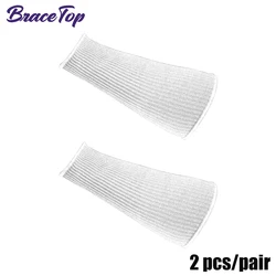 Durable Heat and Cut Resistant Forearm Sleeves for Cooking and Gardening (White Arm Sleeve)