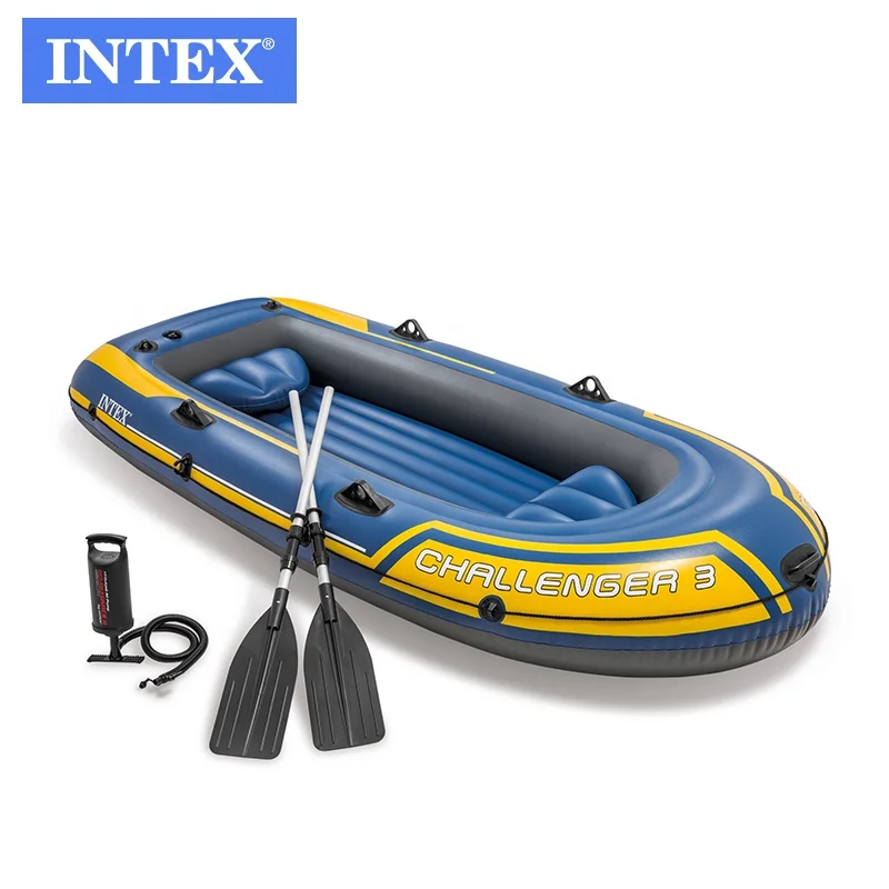 Intex 68370 Challenger 3 Barca Set Gonfiabile Drift Kayak Gonfiabile Tripla Barca Da Pesca In Gomma