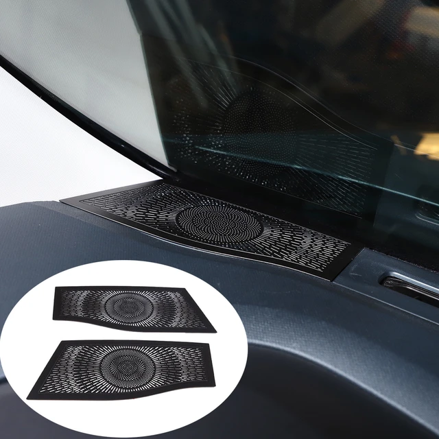 Schwarz Edelstahl Auto Styling Dashboard Horn Mesh Lautsprecher Abdeckung  Aufkleber Fit Für Ford Maverick Maverick 2022