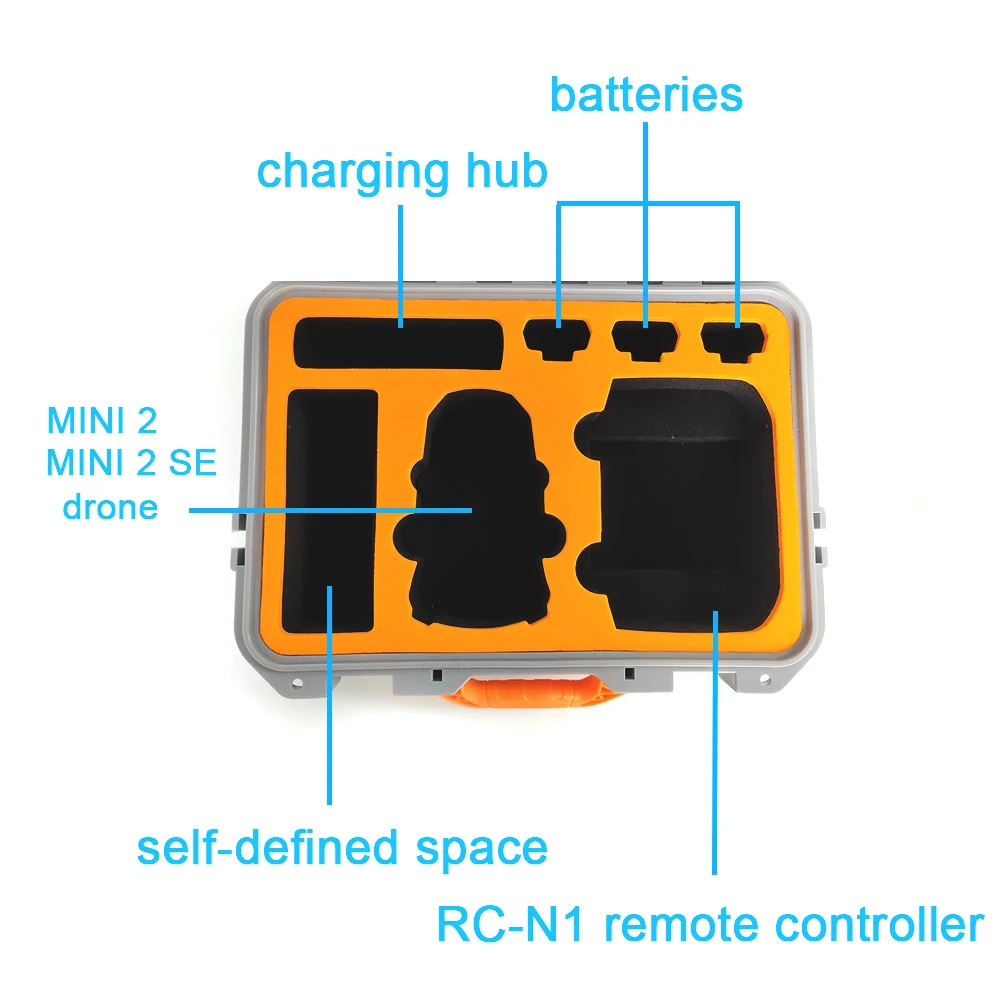 WaterProof Case For DJI Mini 4K/Mini 2 SE Drone Suitcase Explosionproof Box Storage Bag Protective Box for DJI Mini 2 Accessory dji case,drone case,drone accessories,drone storage bag