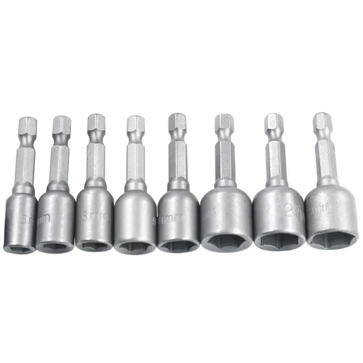 48mm Impact Socket Magnetic Nut Screwdriver,6-13mm Drill Bit Set 1/4” Hex Socket Adapter Bolt Drivers Socket Kit Hand Tools 5