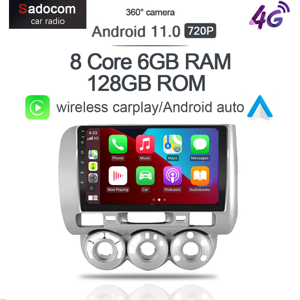 720P 360 панорамный Carplay 8G + 128G Android 11 0 автомобильный dvd-плеер GPS WIFI стерео радио для Honda