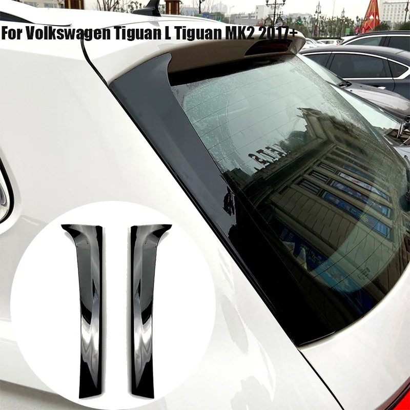 

Car Rear Side Wing Roof Spoiler Stickers Air Vent Trim Trim Cover Gloss Black For Volkswagen Tiguan L Tiguan MK2 2017 2018 2019+