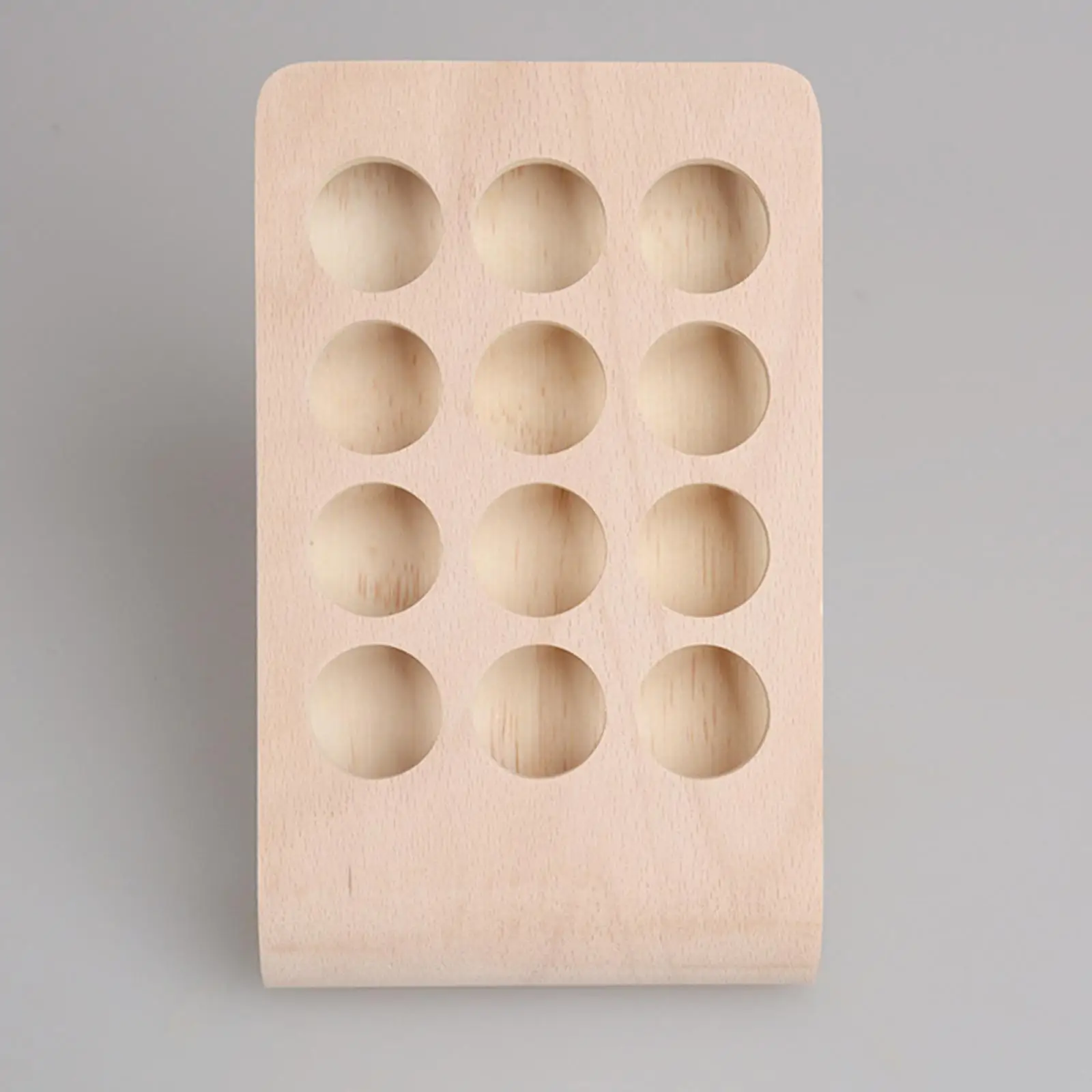 

12 Holes 15ML Rectangle Wood Essential Oil Bottle Display Stand Rack Storage