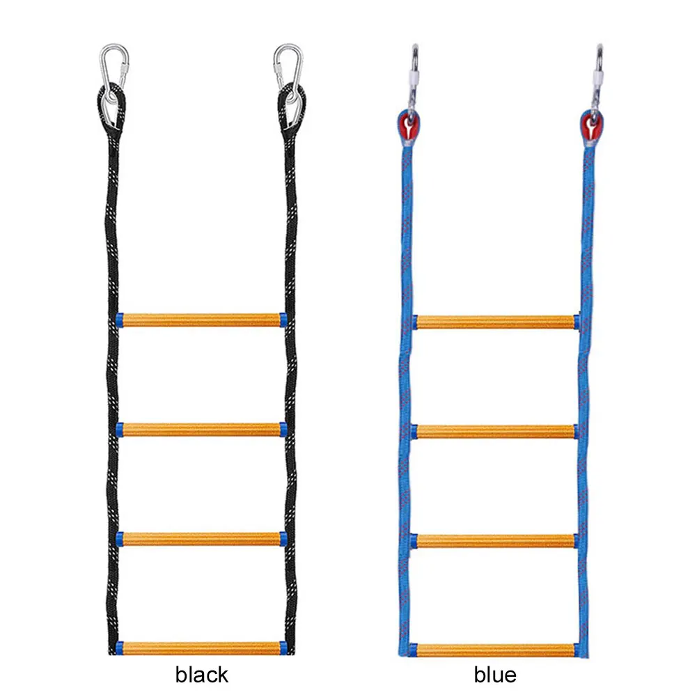 4/5 Step Boat Rope Ladder Heavy Duty Climbing Rope Portable Rope Boarding Ladder for Inflatable Boat Kayak Motorboat Canoeing