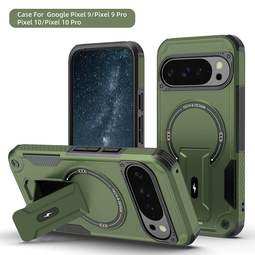 Magnetic Protection Shockproof Phone Case with Upright Kickstand