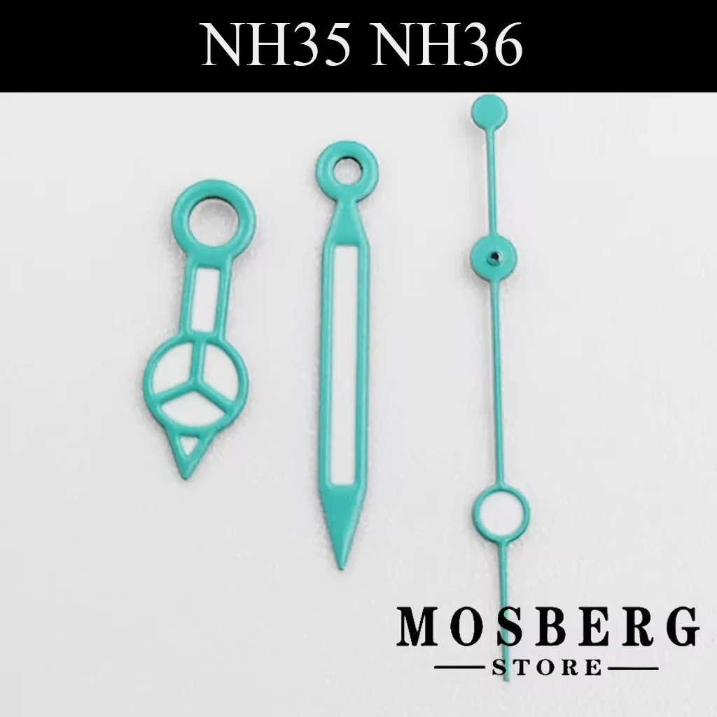 Green Luminous NH34 Watch Hands - Automatic Movement Accessories