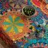1pc Waterproof Table Cloth Colored Tassel Dustproof Tablecloth for  Party Outdoor Picnic 5