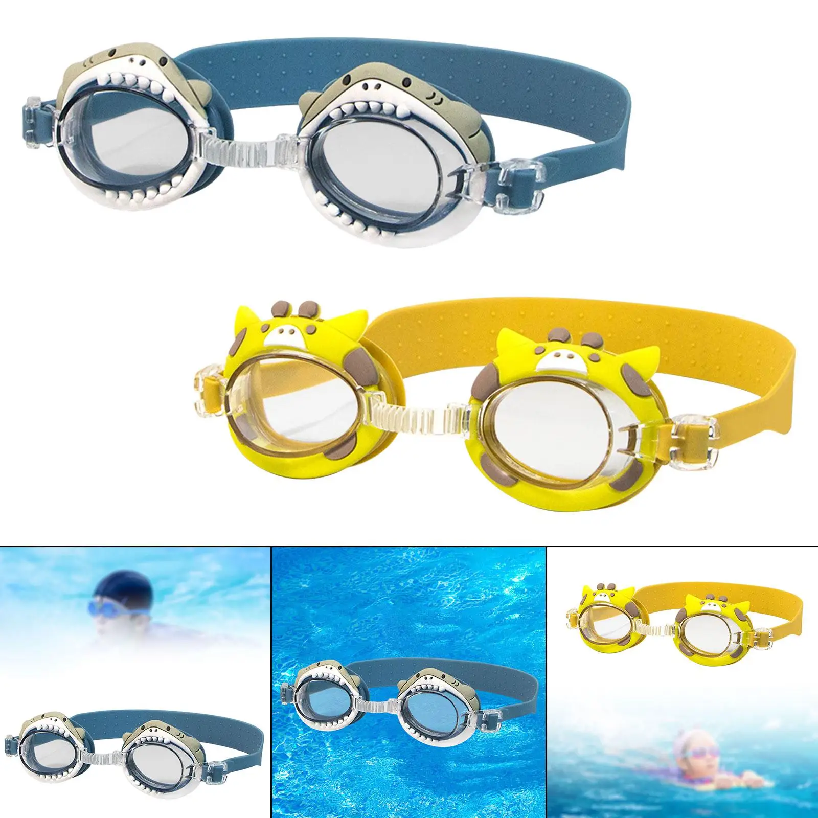 Cartoon Animal Kids Swimming Goggles Swim Practicing Child Swim Goggles Kids