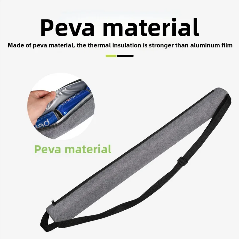 Hot Selling Golf Beer Cooler Cylindrical Crossbody Outdoor Long Insulated Bag Holds 7 Cans