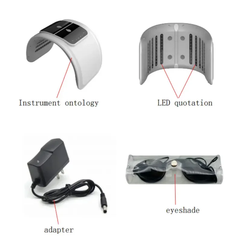 LED Facial Mask 7 Color PDT Facial Mask Phototherapy Spray Skin Rejuvenation Photon Device Red Light Therapy Black Spot Remover led facial mask