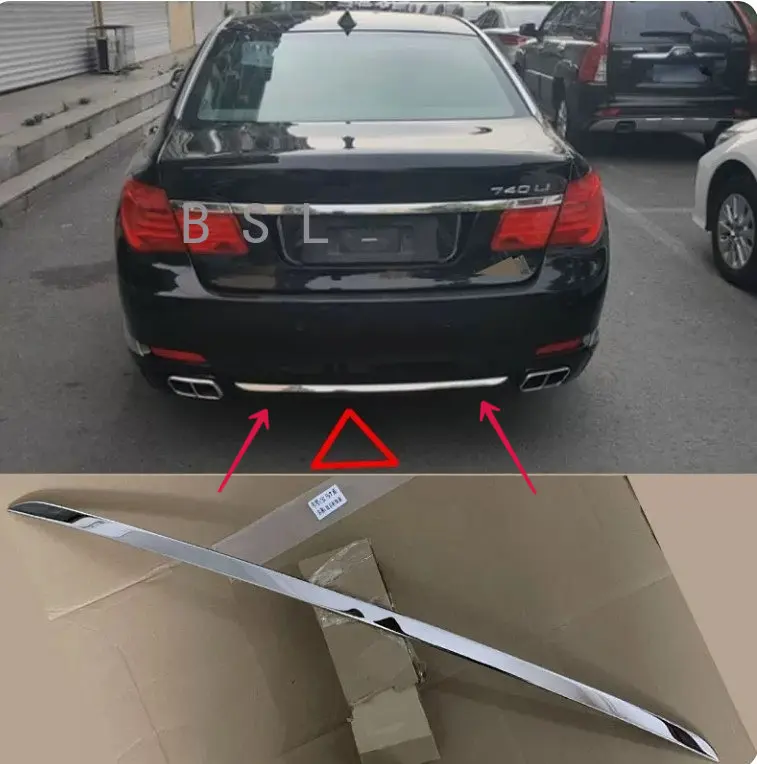 

Stainless Car Rear Bumper bottom cover trim Moulding Car Bumper Rear Lip Refit Decorate For BMW 7 Series F01 F02 2009-2015