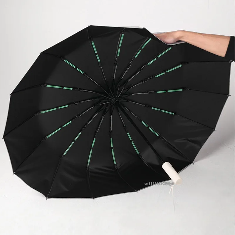 Luxury Windproof Automatic Folding Umbrella - 16K Double Canopy for Sun & Rain, Large & Durable Design for Men and Women