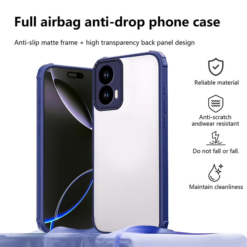Thick Shockproof Silicone Transparent Phone Case - Anti-Fall Clear Cover