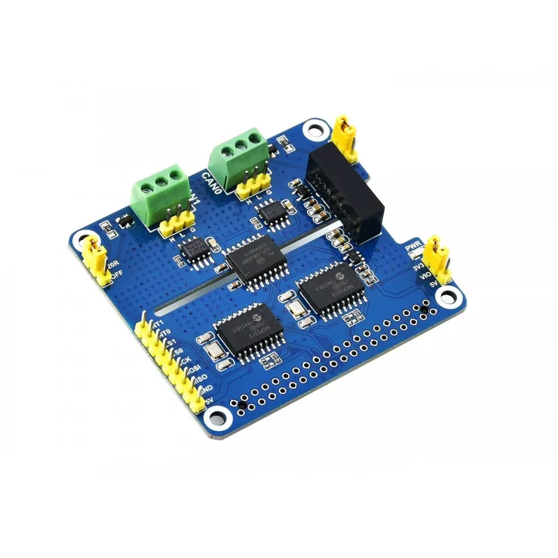 Cappello Di Espansione Can Bus Isolato A 2 Canali Per Raspberry Pi, Mcp2515 + Soluzione A Doppio Chip Sn65Hvd230