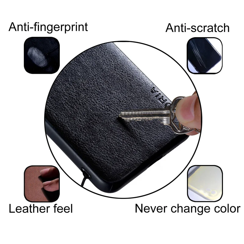 Luxury PU Leather Solid Color Phone Cover