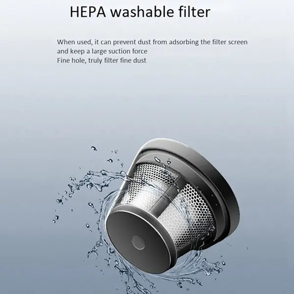 5200PA 휴대용 자동차 진공 청소기, 5V 120W 큰 흡입력, 조용하며 쉬운 청소, 1 개