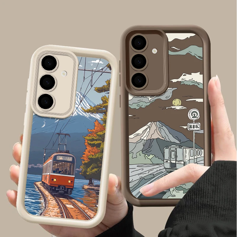 Mountain Train Soft Phone Case - Premium Protective Cover