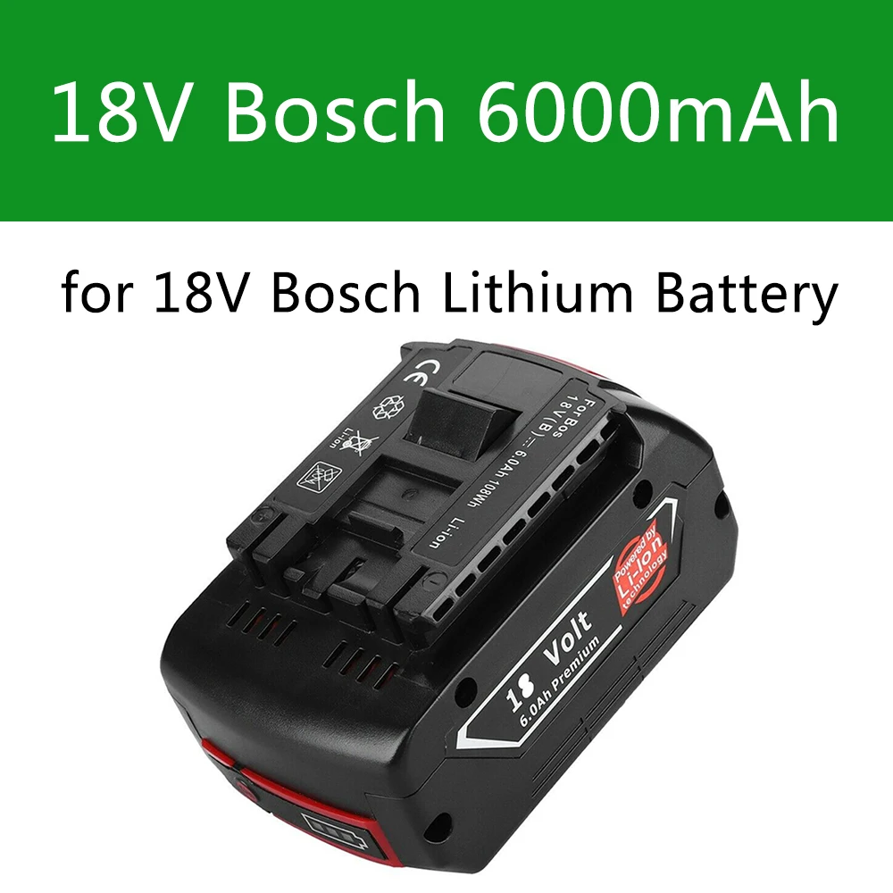 

18V Battery 6.0Ah Electric Drill 18V 6000mAh Rechargeable Li-ion Battery BAT609 BAT609G BAT618 BAT618G BAT614