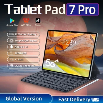 Originale Pad 7 PRO Versione Globale 11 "Tablet Android 14 22GB 2TB 12000mAh 5G Doppio WiFi Chiamata Telefonica Google Play Tablet PC portatile 1