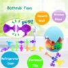 50pcs Suction Cup Toys, With A Eggshell For Storage,Construction Toy For Children, Bath And Travel Toy, Gift For Boys And Girls 5