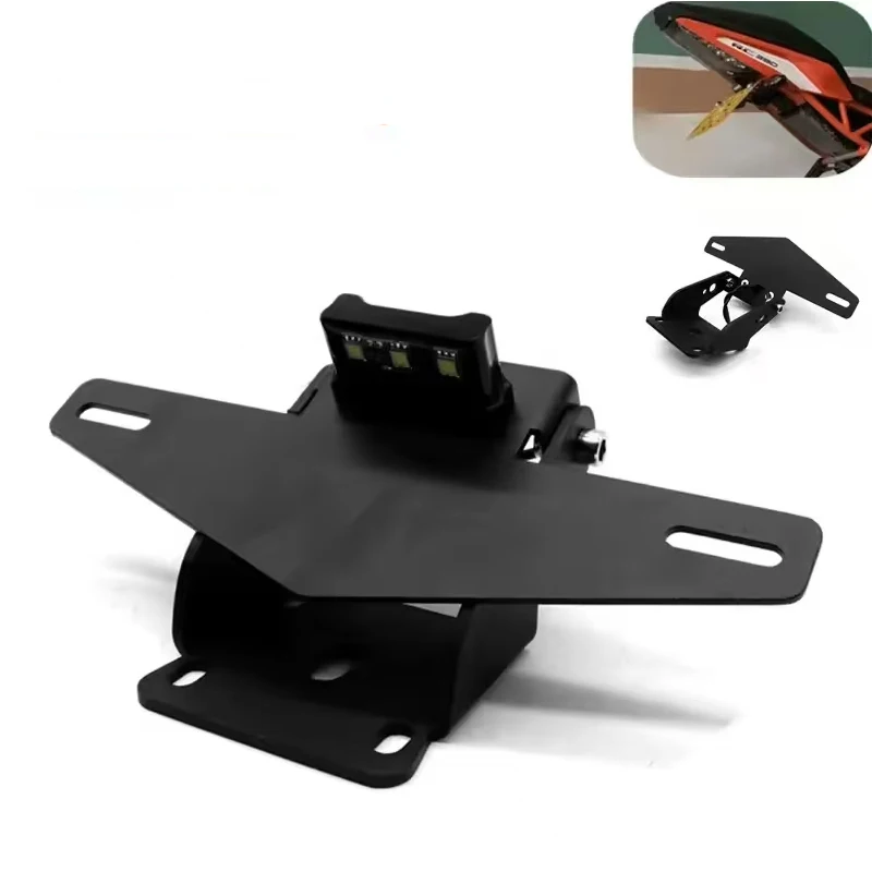 Motorcycle License Number Plate Frame Holder Bracket Adjustable For KTM Duke 250 390