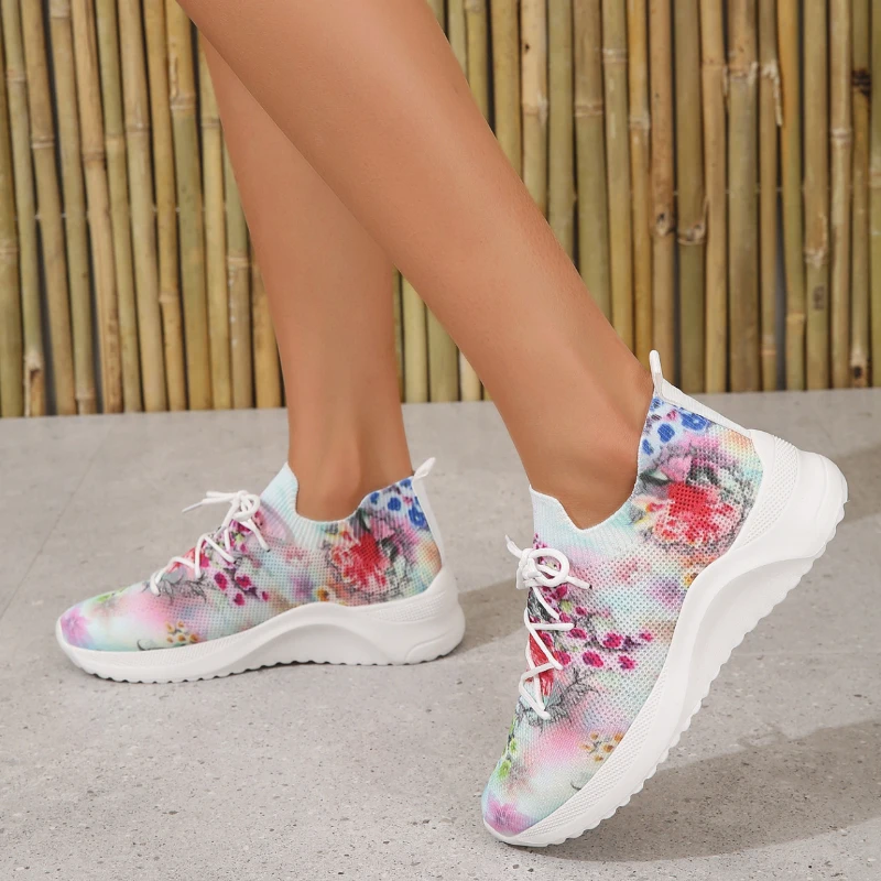 Spring and Summer Women Sports Shoes New Casual Shoes Mesh Breathable Women's Shoes Anti Slip Running Shoes Fashion Sneakers