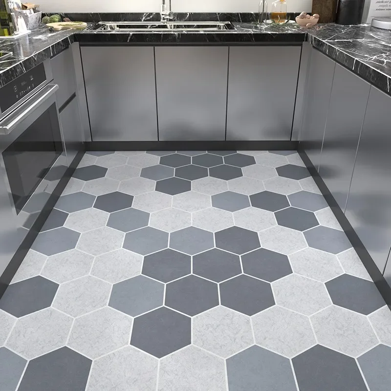 Kitchen Carpet Anti-slip Floor Mat Oil-proof Large Rug Pvc Leather Mats Waterproof Home Decoration Area Rugs Alfombra De Cocina 2