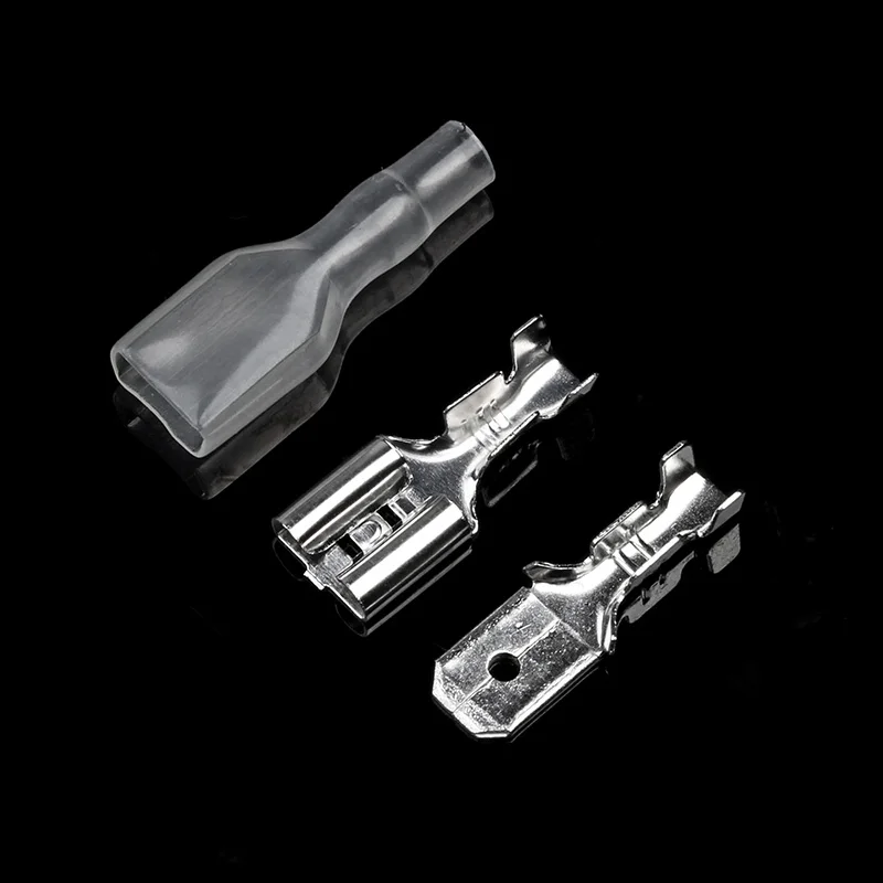 Rrina 30pcs Female Spade Crimp Terminal With Insulating Sleeve Quick Connectors Wire Splice Assortment Kit (2.8mm - View #11