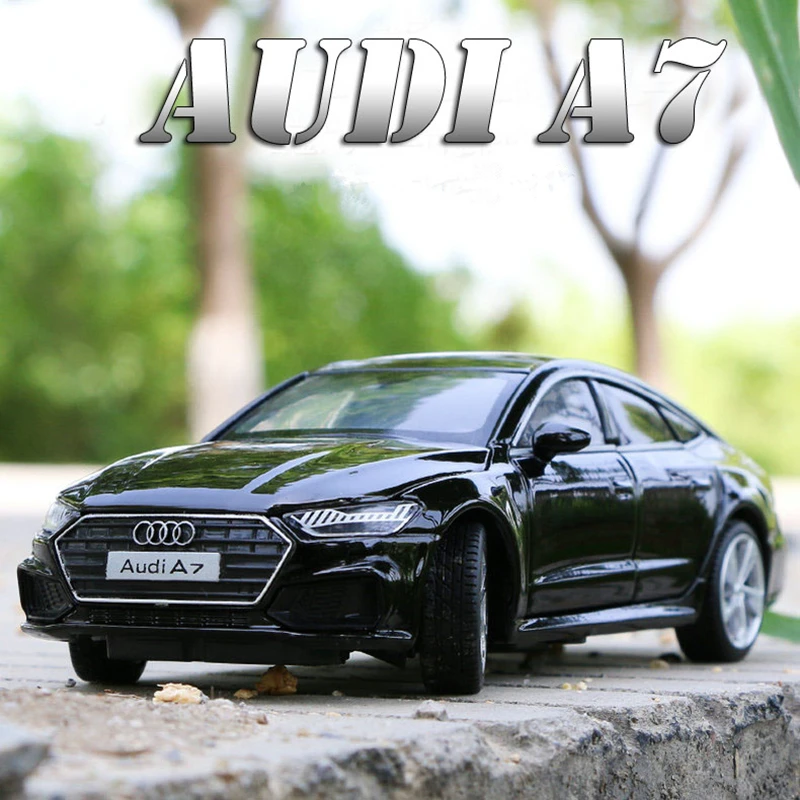 1:32 Audi A7 Metal Diecast Model Car Toy Collection Sound&Light Blue Gift