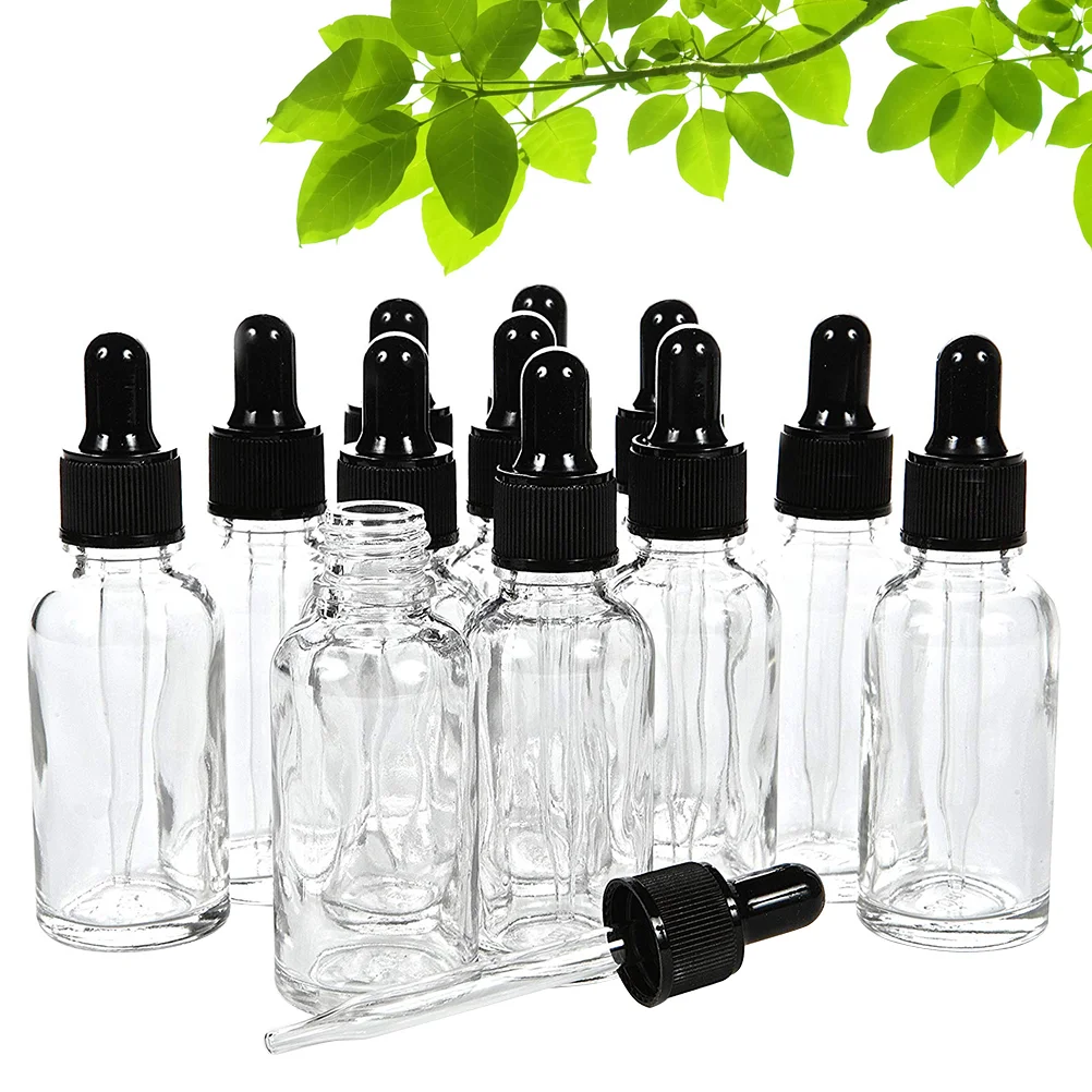 

12 Pcs Dropper Bottle Essential Oil Bottles Mini Travel Accessories Refillable Glass