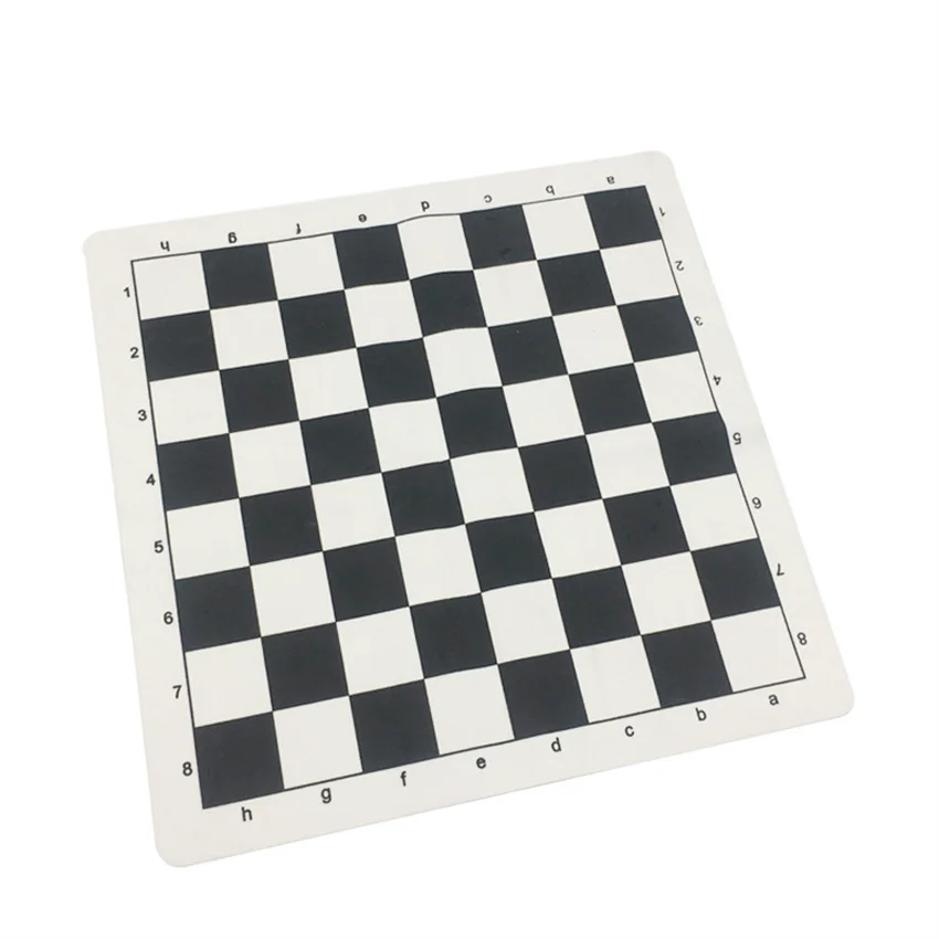Board Game Foldable Chess Board Table Games Folding Chess Board Foldable Chess Board Soft Leather 43X43CM Portable Soft Rollable Leather Durable Chessboard International Chess Board