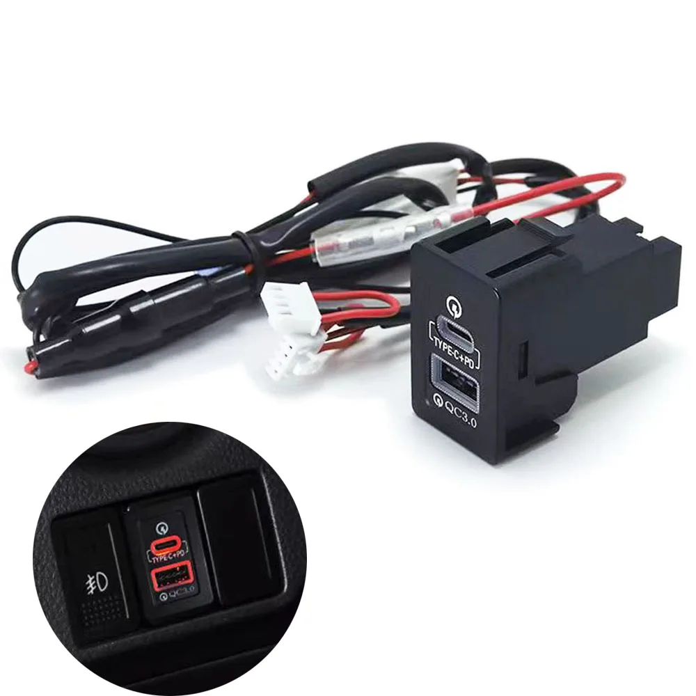 Dual Qc3.0 Usb Interface Socket Fast Car Charger Quick Charge Adapter For Suzuki Sx4 Swift