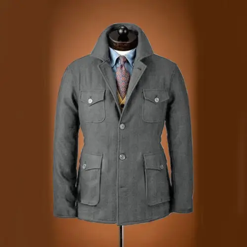 Men's Tweed Jacket Tuxedo Woolen Suit High Quality Costumes Wool Single Breasted Casual Slim Fit Male Blazers Autumn Winter - Image 10