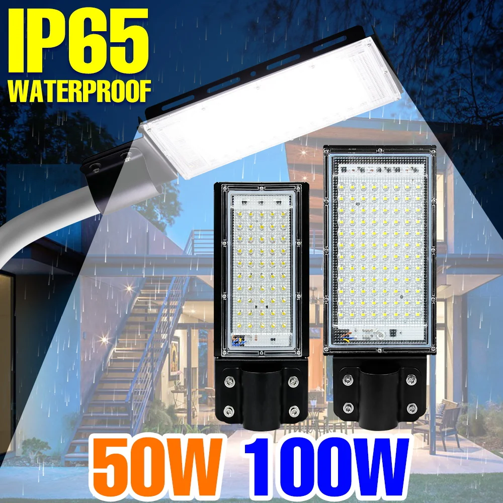 100W LED 슈퍼 브라이트 투광등 IP65 방수 가로등 220V 야외 정원 외부 벽걸이 조명 대형 면적 조명