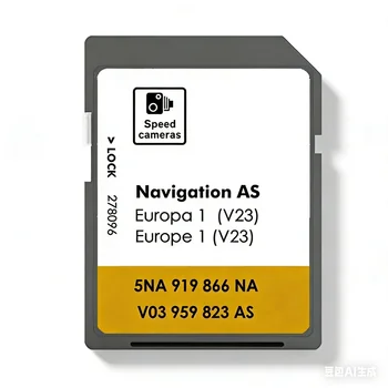 20 Pezzi Scheda SD da 32GB per Navigazione AS V23 per VW Sharan dal 2015, Mappe Europa 2026 per GPS Discover Media, Navi Tiguan Transporter Auto