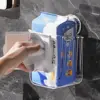 Plastic Suction Cup Tissue Holder Wall Mounted Removable Toilet Paper Holder Punch-Free Waterproof Tissue Rack for Home 5