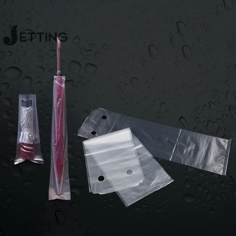 100pcs Disposable Umbrella Bag Transparent Waterproof Plastic Umbrella Cover Hotel Lobby Doorway Bag