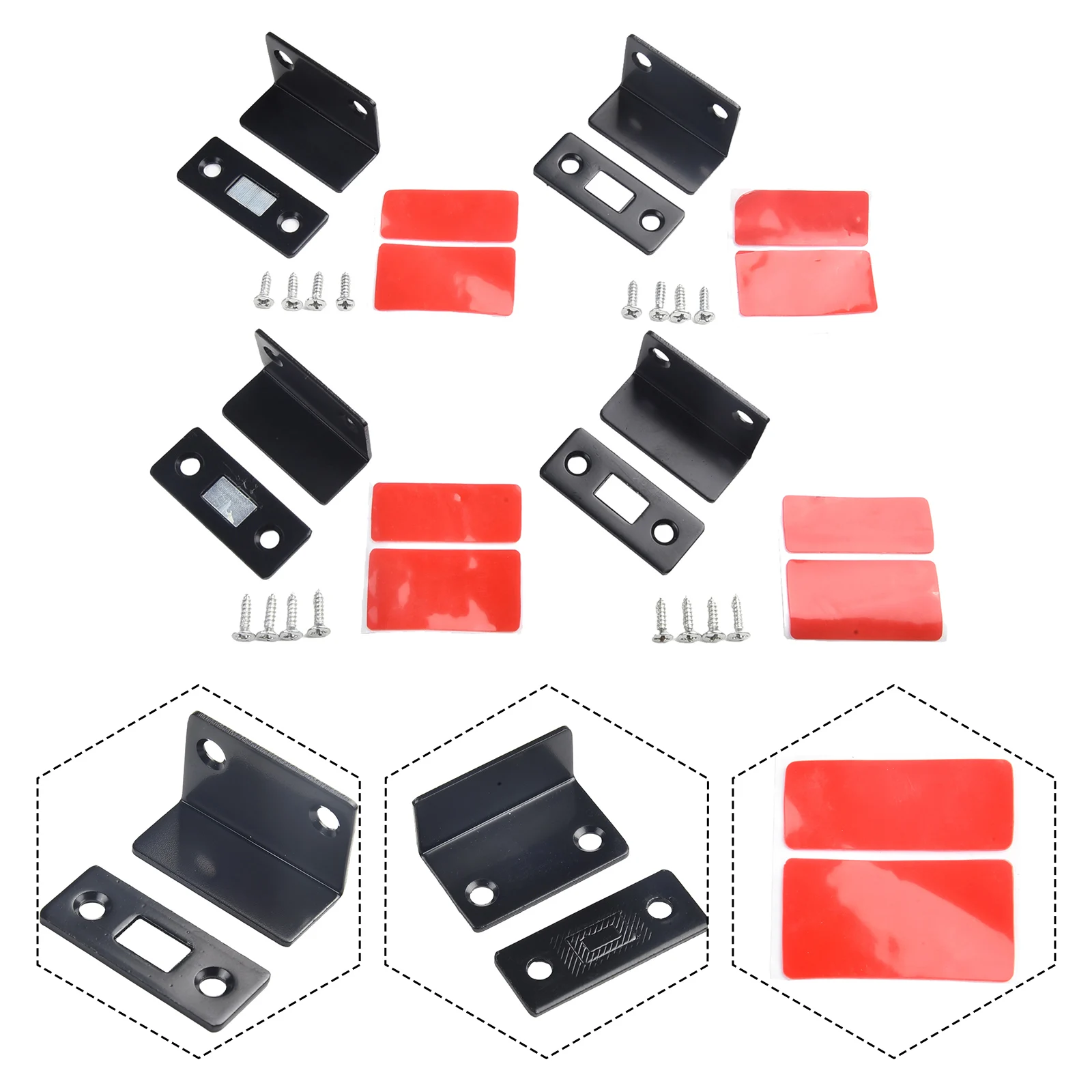 Cabinet Suction Magnetic Catch For Door Cabinet Invisible Door Suction Magnetic Catch Latch Secure Closure 4PCS