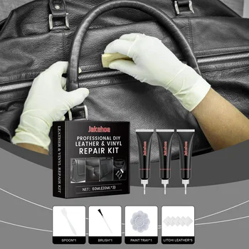 Car Interior Seat Repairing Leather Reconditioning Kit Complete Set for Bag Shoes Furniture Cleaning Protecting Leather Products 1