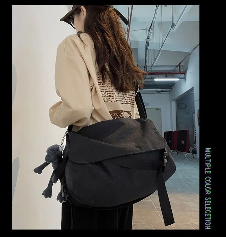 Sac à Bandoulière Covelin En Toile - Grand Modèle Violet, Dimensions 31 X 31 X 8,9 Cm